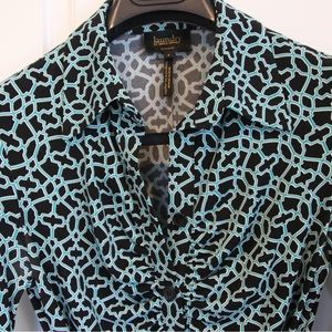 Gorgeous Laundry by Shelli Segal button front dress.  Wrinkle free, luxe fabric!